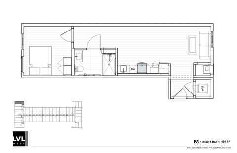 a floor plan of a small house with bedrooms and a bathroom